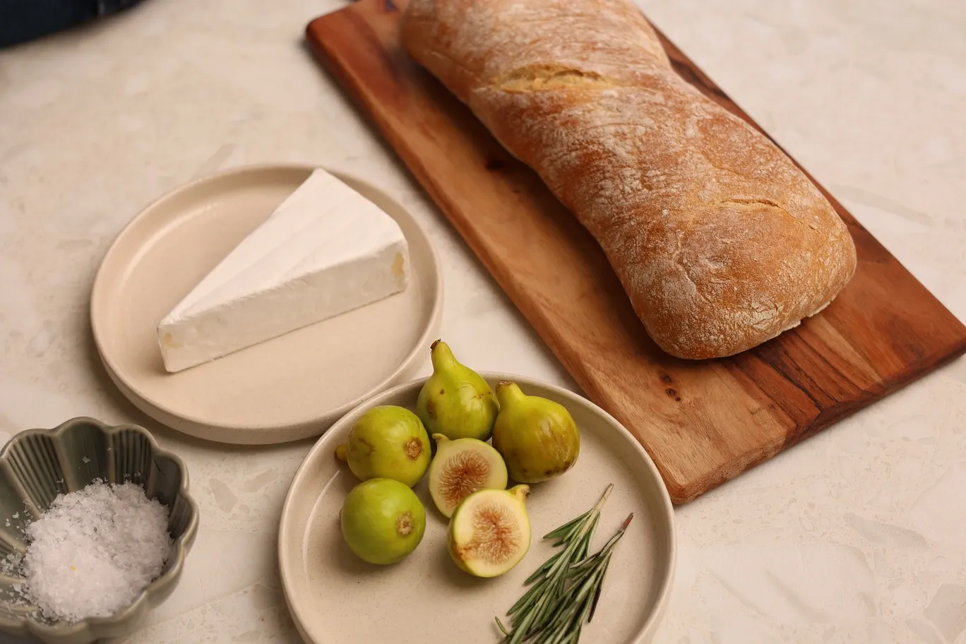 Brusketų su figomis ingredientai