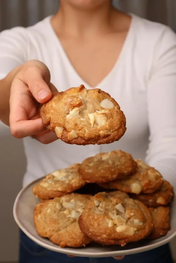 Džiovintų mangų ir makadamijų riešutų sausainiai
