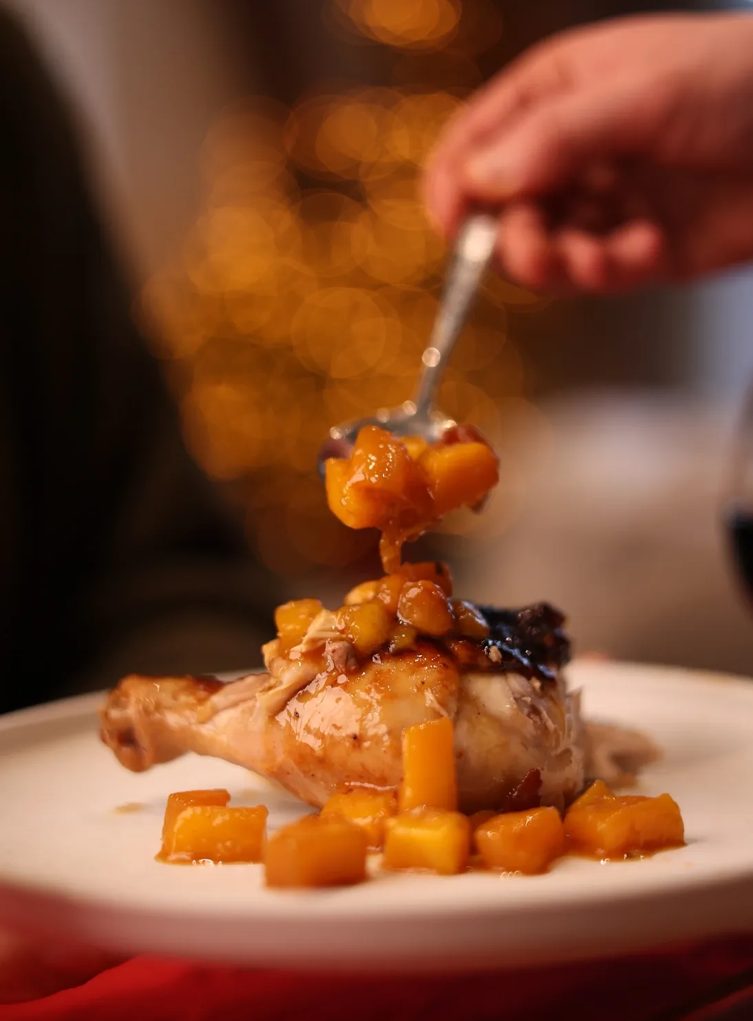 Vištiena su tirštu mangų padažu