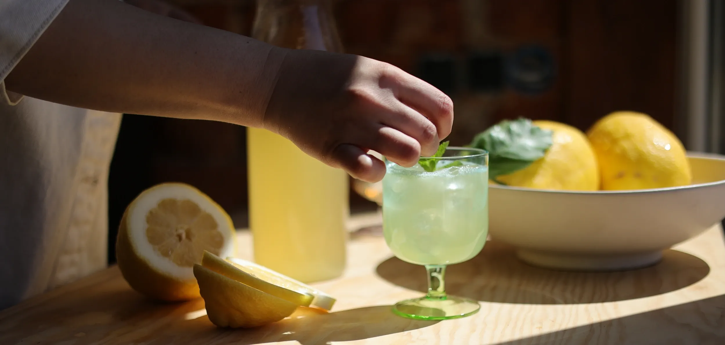 Vasariškas citrinų limonadas